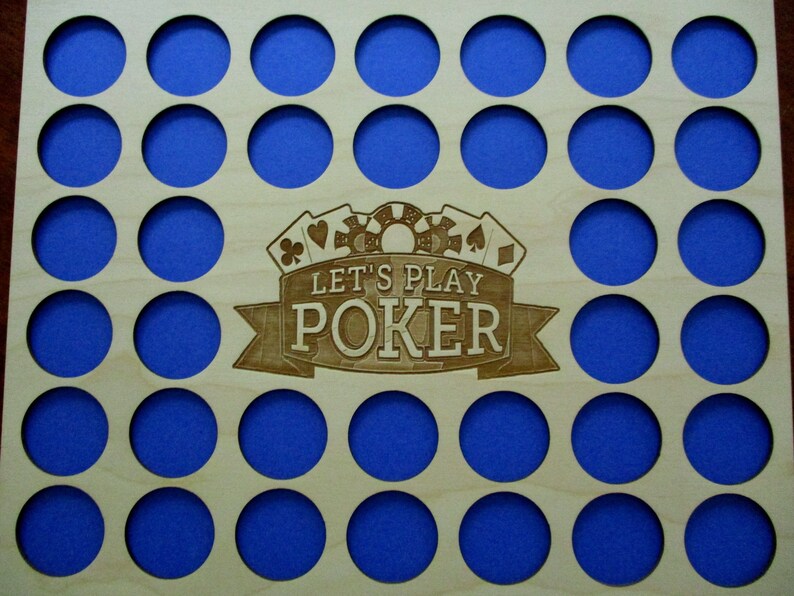 Custom Poker Chip Frame Display Insert Let's Play Poker Etsy