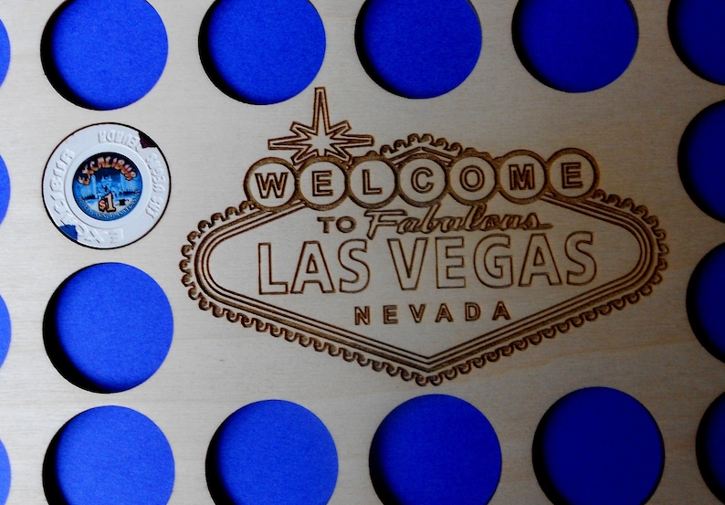 Vegas Casino Chip Display Frame Insert Poker Player Gift Etsy