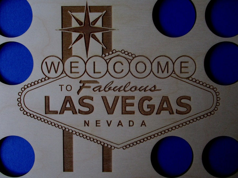 Las Vegas Poker Chip Display Frame Insert Laserengraved Vegas Etsy