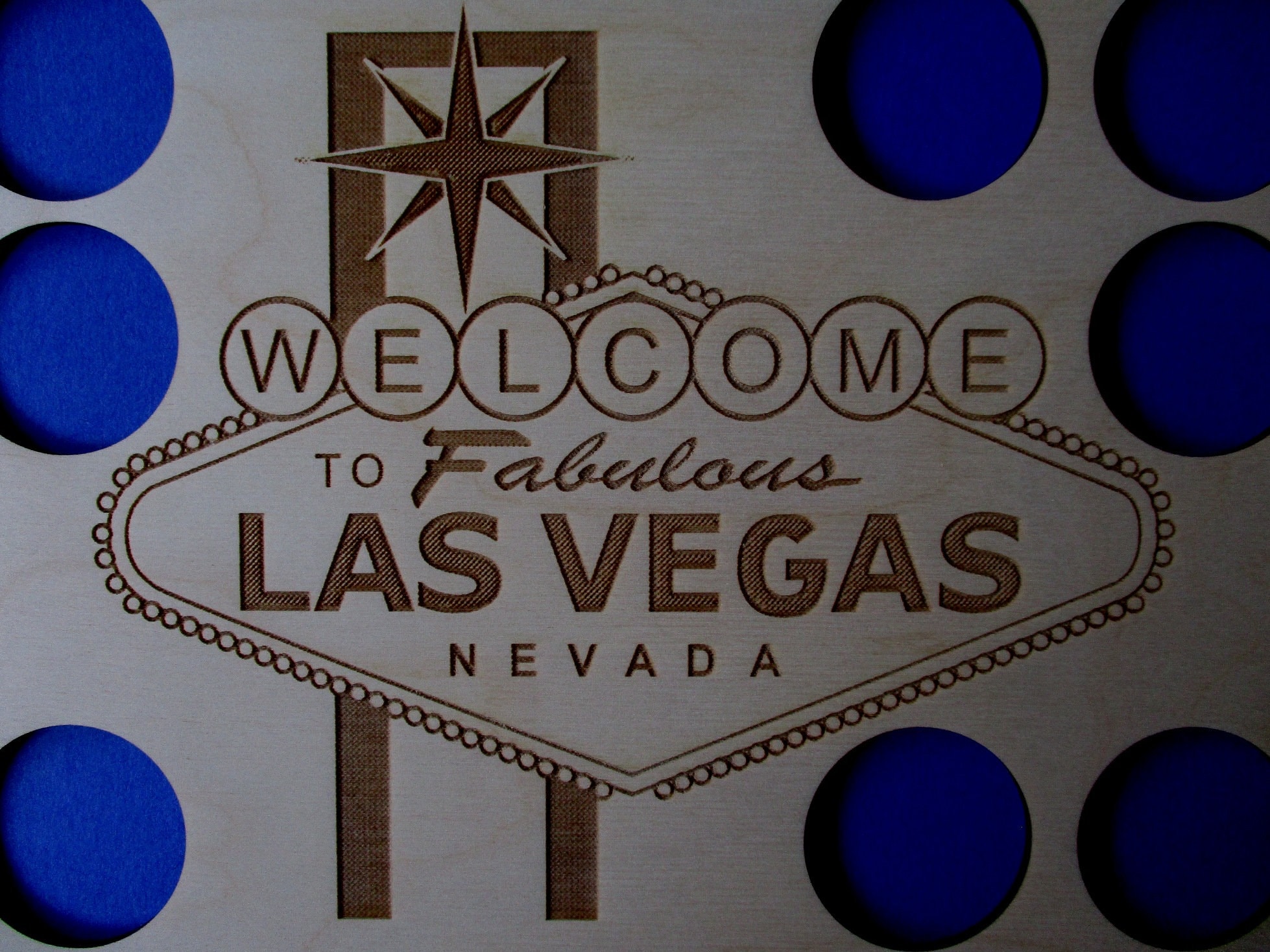 Las Vegas Poker Chip Display Frame Insert Laserengraved Vegas Etsy