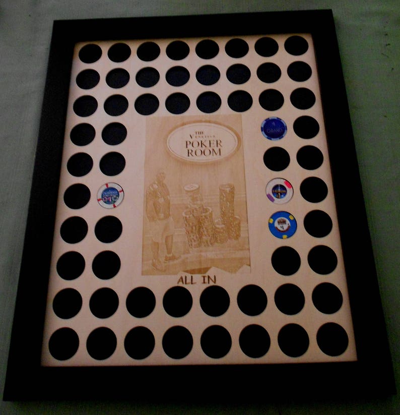 Custom Casino Poker Chip Display Frame Insert for 76 chips Etsy