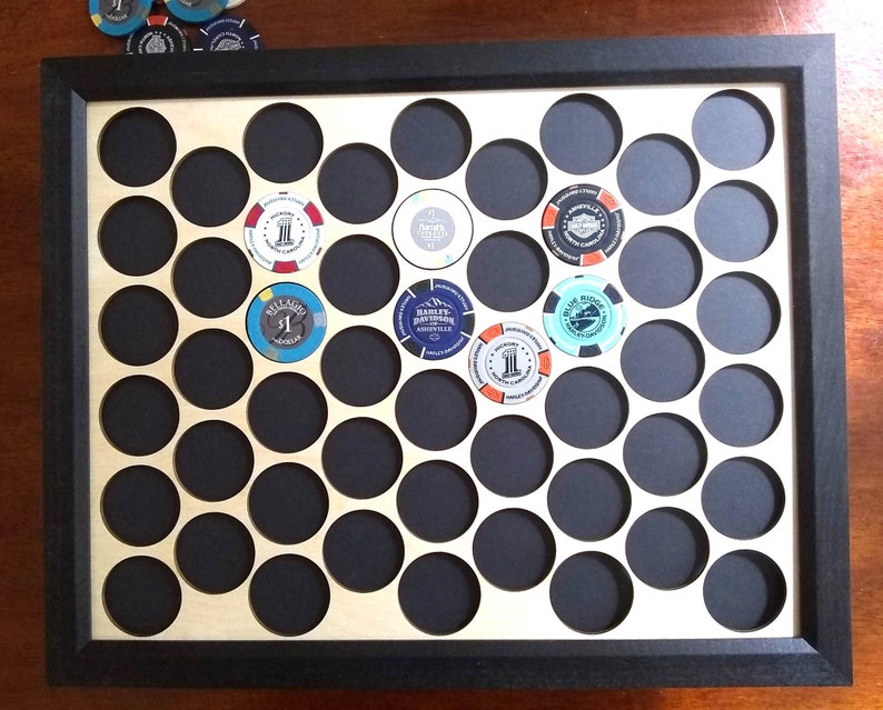 Custom Poker Chip Frame Display 11x14 SHIPS FREE Etsy