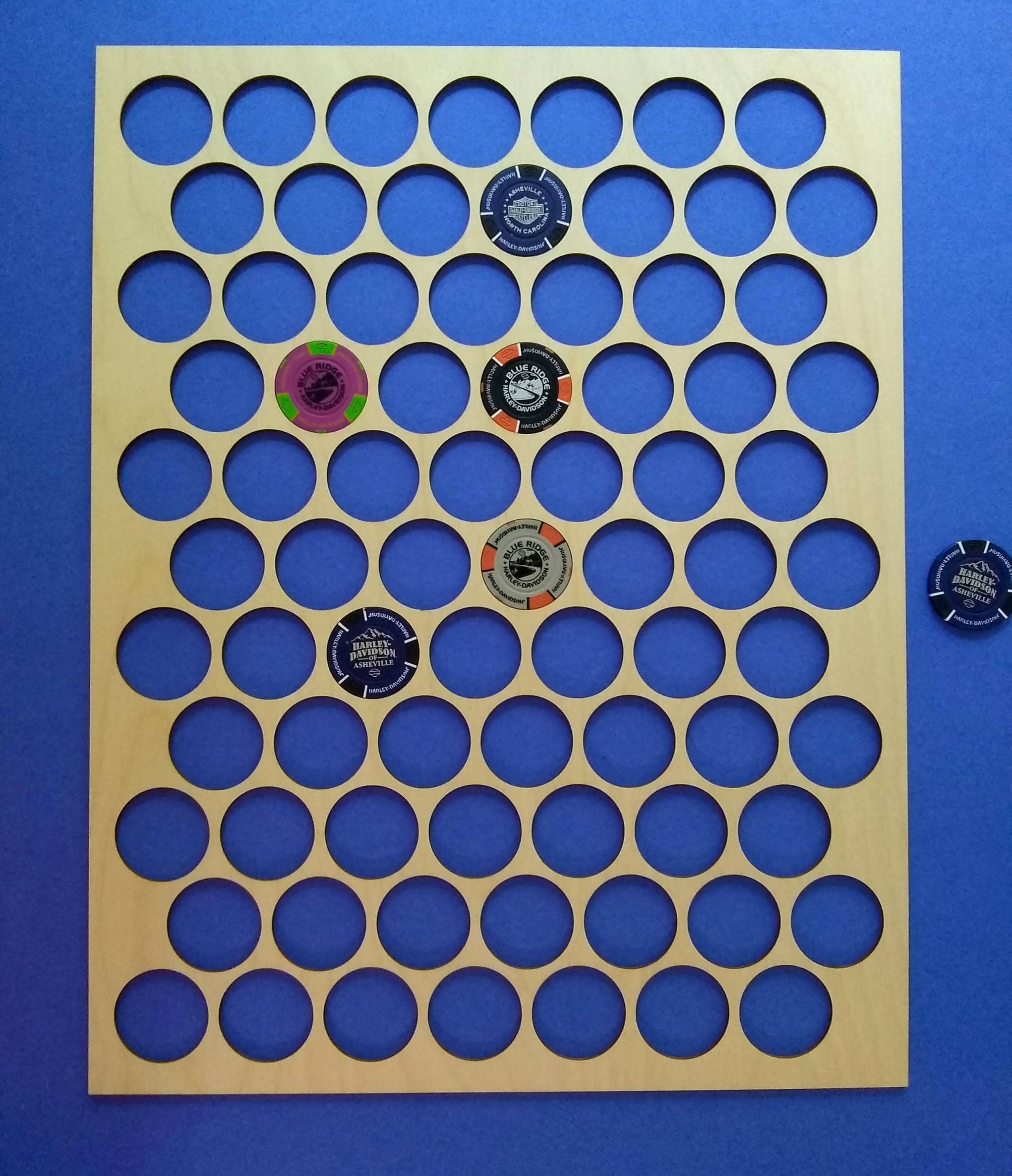 Custom Poker Chip Display Frame Laserengraved Insert holds 77 Etsy