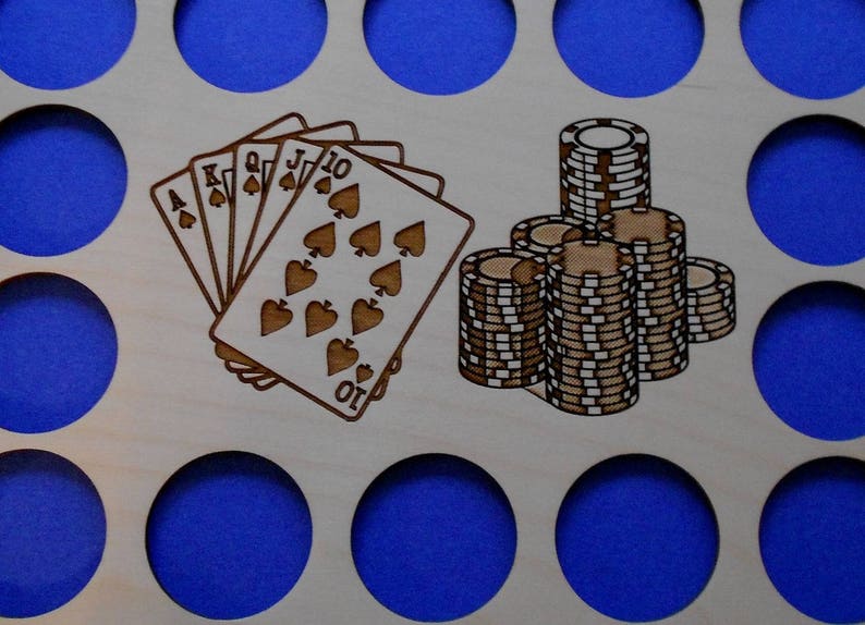 Custom Poker Chip Frame Display Insert Engraved cards and Etsy
