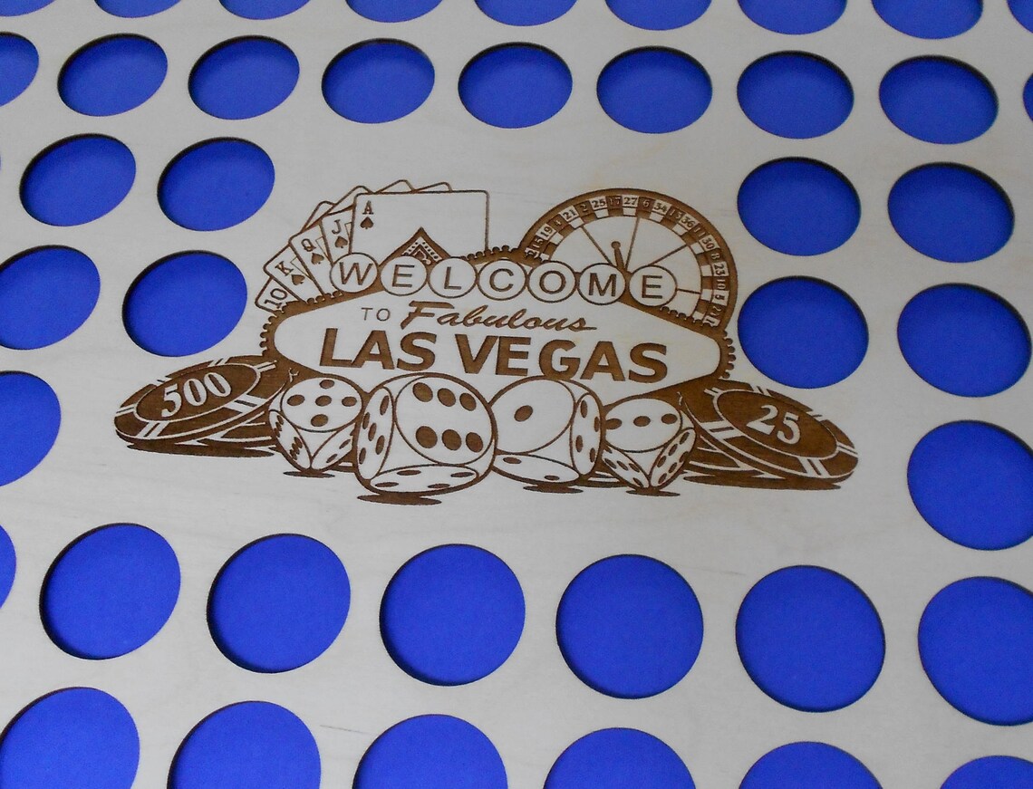 Vegas Poker Chip Display Frame Insert Poker Player Gift Etsy