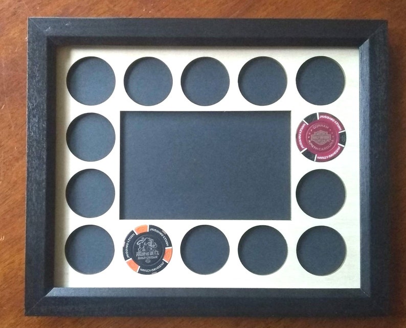 Custom Poker Chip Frame for 14 Casino or Harleydavidson Chips Etsy