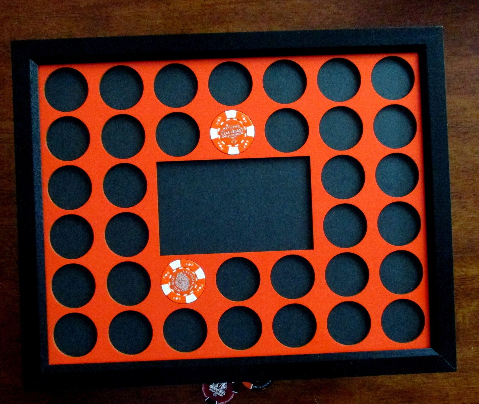 Poker Chip Frame and Insert Fits 36 Casino Chips & Etsy