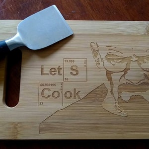 Custom Bamboo Cutting Board Engraved 6X9 bamboo cutting board Cheese board Choose Moira Rose, Walter White, Lionel Richie, Schitt's Creek 4) Walter