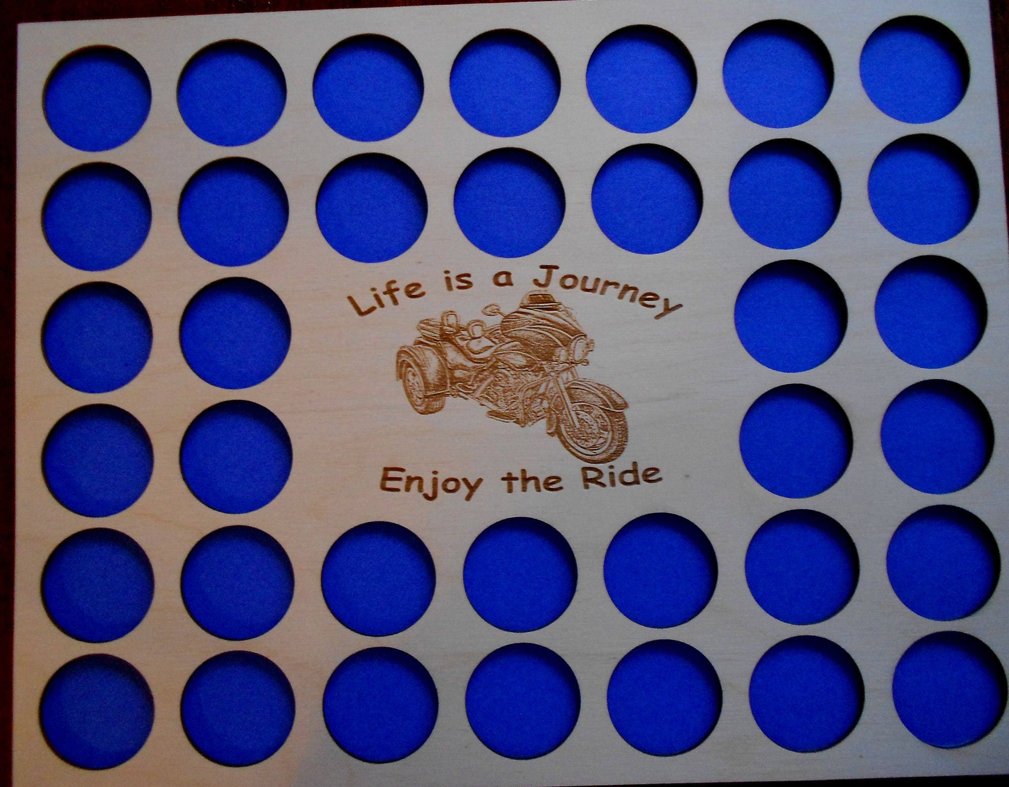 36 Fully Custom Poker Chip Display Frame Insert Fits Harley Davidson/Casino 36 Fully Custom Poker Chip Display Frame Insert Fits Harley Davidson/Casino