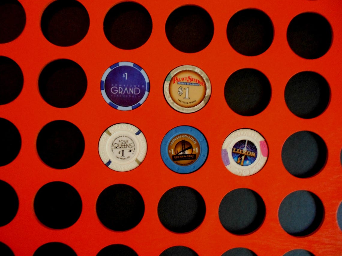 Custom Casino Poker Chip Display Frame Insert 16x20 Wood Etsy