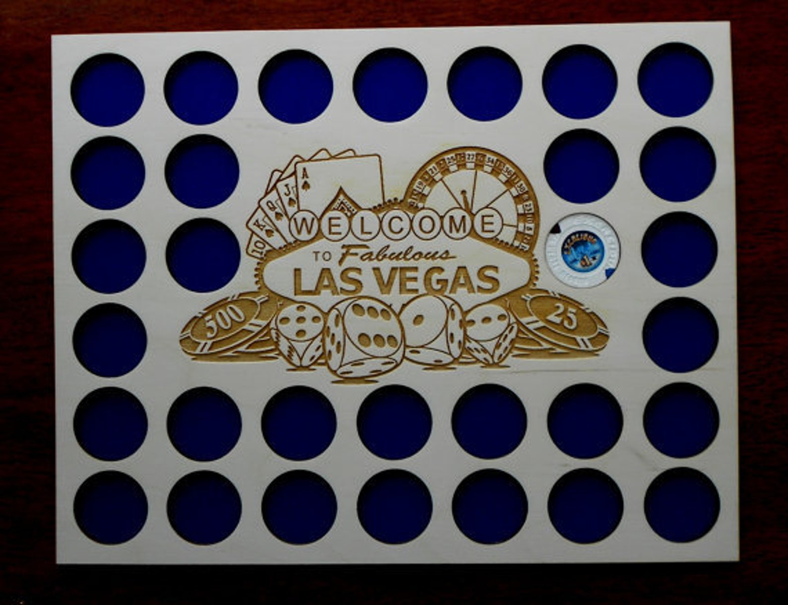 Las Vegas Poker Chip Display Insert and Frame Father's Day Etsy