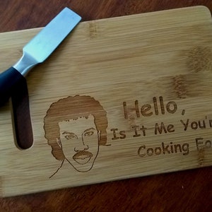 Custom Bamboo Cutting Board Engraved 6X9 bamboo cutting board Cheese board Choose Moira Rose, Walter White, Lionel Richie, Schitt's Creek 3) Lionel