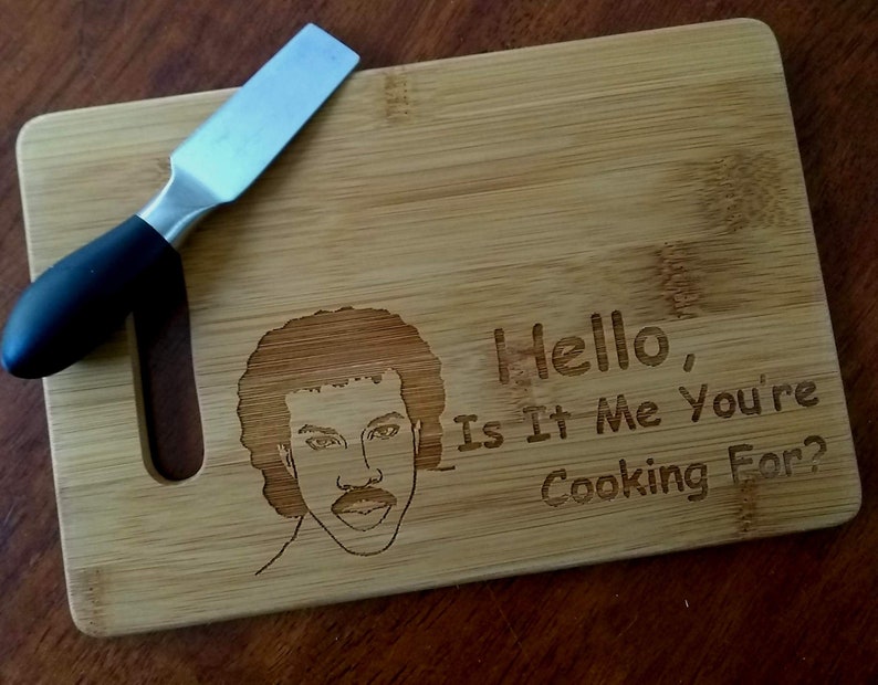 Custom Bamboo Cutting Board Engraved 6X9 bamboo cutting board Cheese board Choose Moira Rose, Walter White, Lionel Richie, Schitt's Creek 3) Lionel