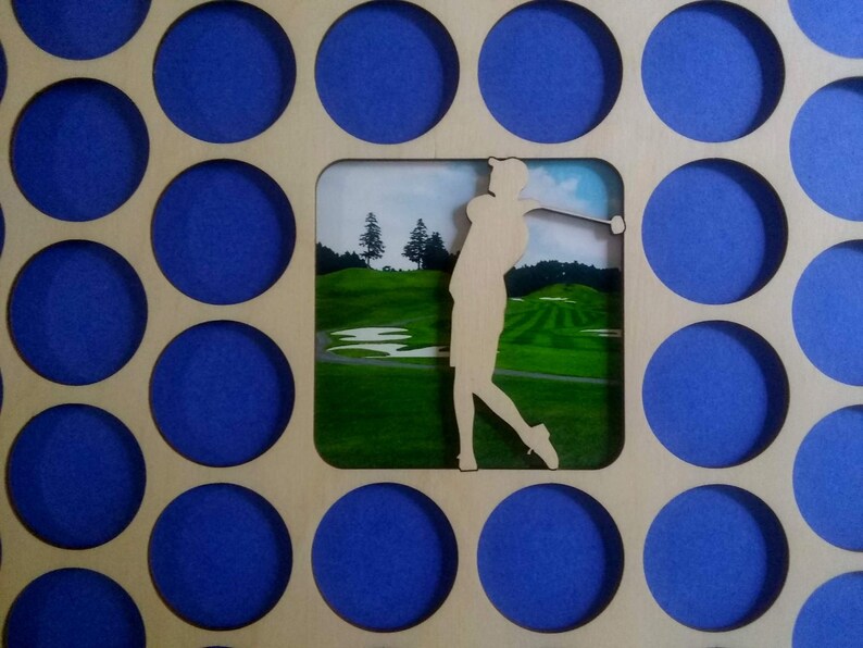 Custom Golf Ball Marker Display Frame Golfing Lady or Golfing Etsy