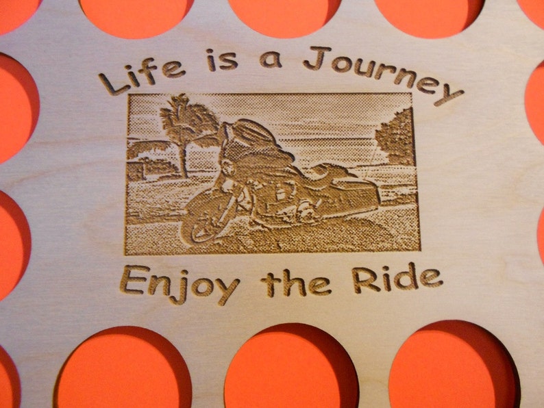 Personalized Photo-engraved Poker Chip Display Frame Insert Holds 36 Harley-Davidson or casino chips Photo-engraved 11 X 14 photo insert