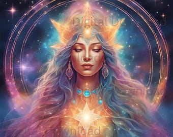 Digital Download - Divine Pleiadian Goddess Bundle 4 Images for Personal and Commercial use