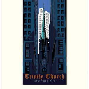 Landmark NY | Trinity Church Manhattan Art Print