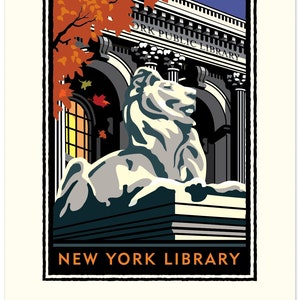 Landmark NY Public Library Art Print No Frame