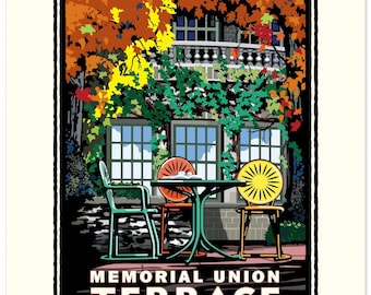 Landmark WI | UW-Madison Memorial Union Terrace Art Print