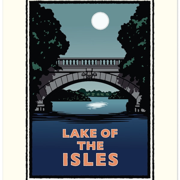 Landmark MN | Lake of the Isles Night Art Print