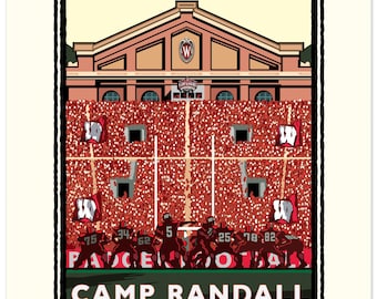 Landmark WI | UW Madison Camp Randall On Field Art Print