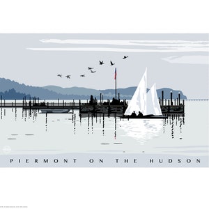 Landmark NY | Piermont on the Hudson Pier Art Print