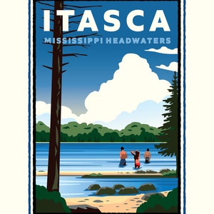 Landmark MN | Itasca Mississippi Headwaters Art Print