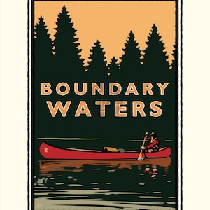 Landmark MN | Boundary Waters Red Canoe Art Print