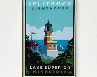Split Rock Lighthouse Lake Superior MN Acrylic Magnet