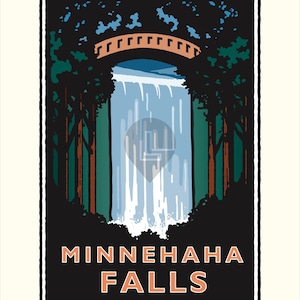 Landmark MN | Minnehaha Falls Art Print