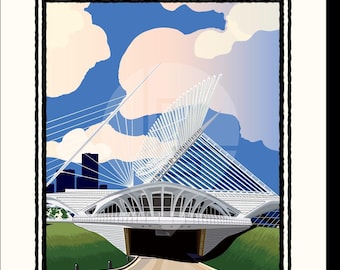 Landmark WI | Milwaukee Art Museum Art Print