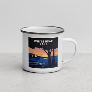 Landmark MN | White Bear Lake Enamel Mug