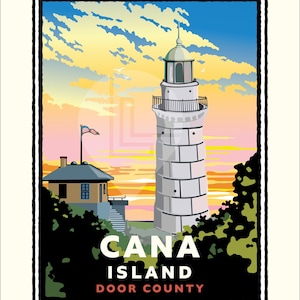 Landmark WI | Cana Island Door County Art Print