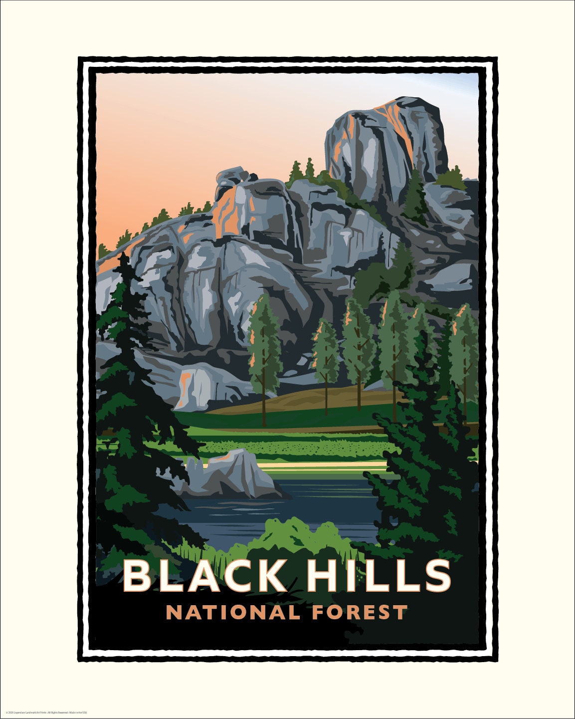 Landmark SD | Black Hils National Forest Art Print - Etsy