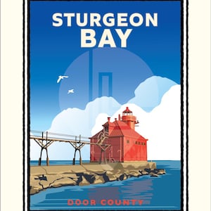 Landmark WI | Sturgeon Bay Door County Art Print