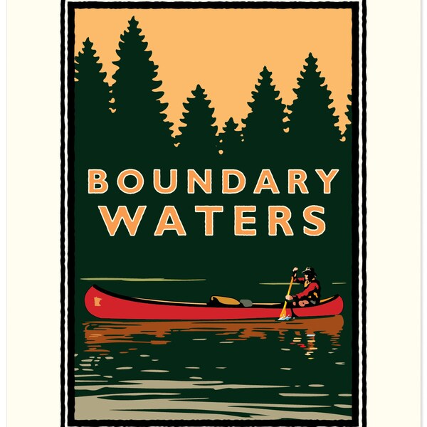 Boundary Waters Map Etsy - Il 600x600.2829707708 E7a7 