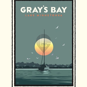 Landmark MN | Lake Minnetonka Gray&#39;s Bay Art Print