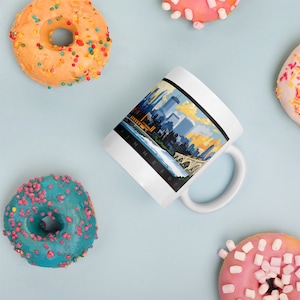 Tazza in ceramica con skyline di Minneapolis