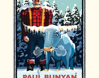 Landmark MN | Paul Bunyan Winter Art Print