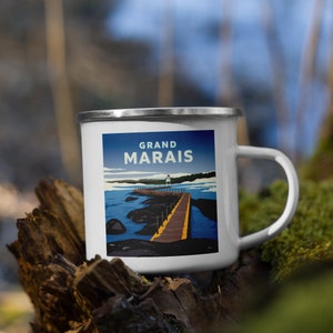 Landmark MN | Grand Marais Enamel Mug