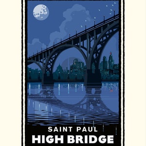 Landmark MN | Saint Paul High Bridge Night