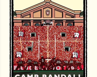 Landmark WI | UW Madison Camp Randall On Field Art Print