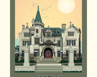 Landmark MN / American Swedish Institute Stampa artistica gialla