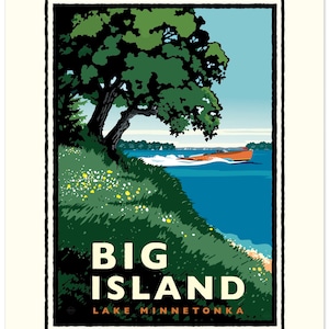 Landmark MN | Lake Minnetonka Big Island Art Print