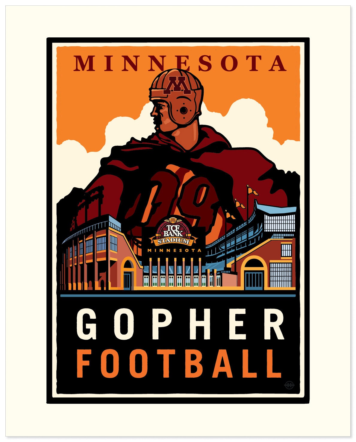 Oriëntatiepunt MN | Voetbal van de Universiteit van Minnesota