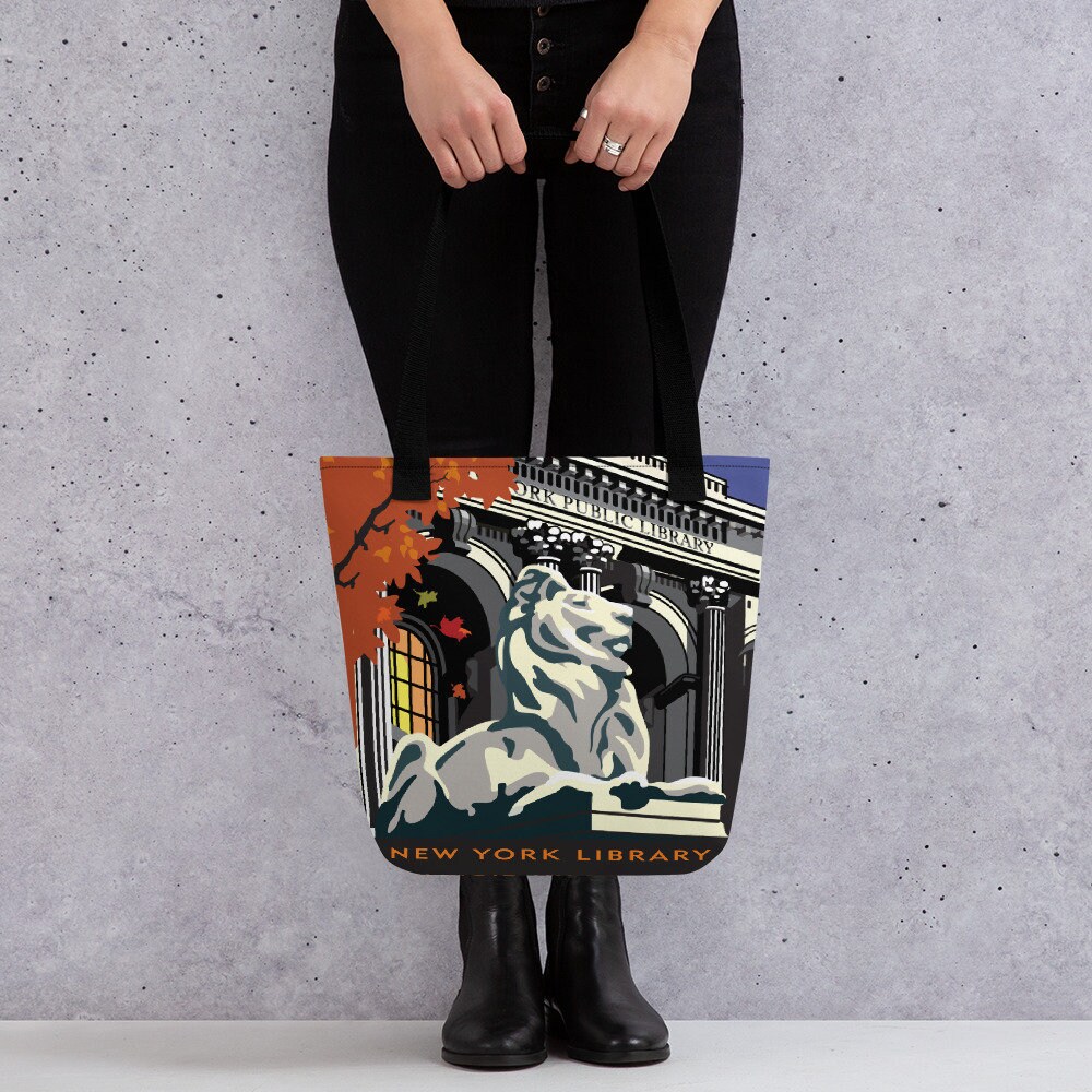 Landmark NY | NYC Public Library Tote Bag - Etsy