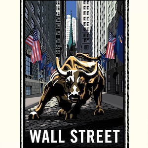 Landmark NY | Wall Street Bull Art Print