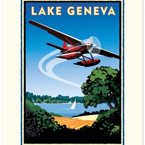 Bezienswaardigheid, MN | Kunstafdruk Meer van Genève