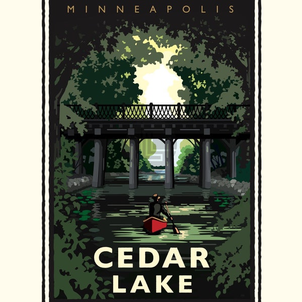 Landmark MN | Cedar Lake Minneapolis Art Print