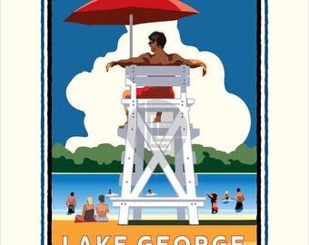 Landmark NY | Lake George Adirondacks Art Print